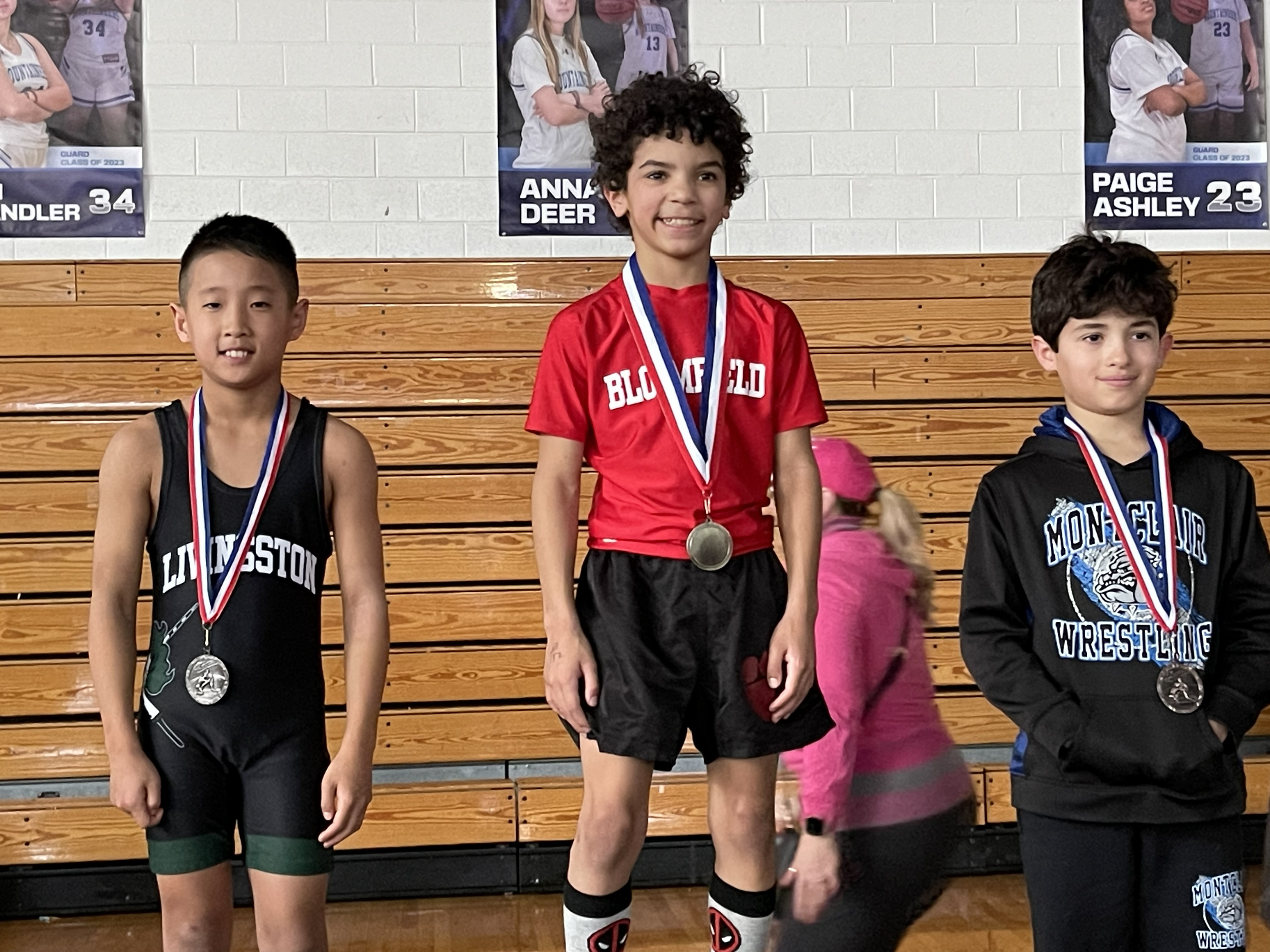 Nate celebrating a third-place finish